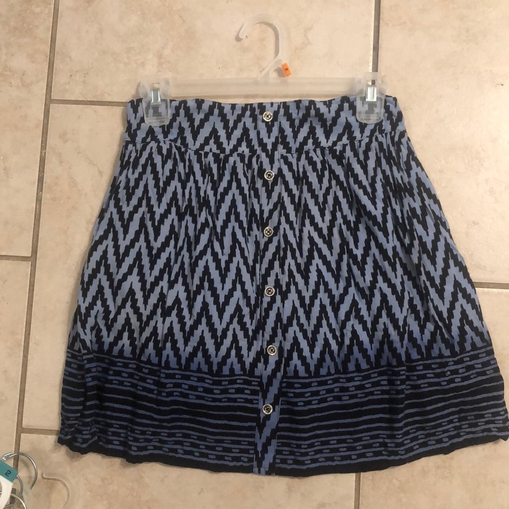 Blue ombré stretch skirt